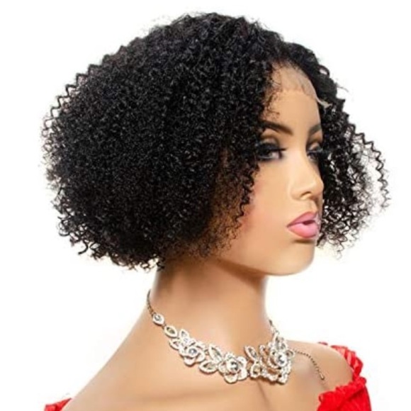 8” LaceFront Short Afro Kinky Curly Wigs